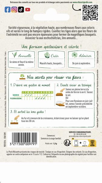 Fleurs - Pied d'Alouette Impérial Géant Double Varié  - MEDIA_PACKAGING_VERSO